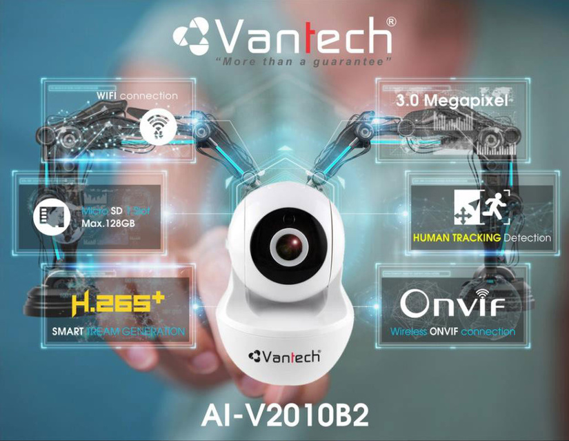 Giải pháp lắp camera quan sát wifi Vantech Ai V2010B
