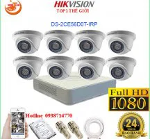 Camera quan sát trọn bộ 8 HIKVISION HD-TVI 2.0MP