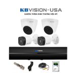 LẮP ĐẶT TRỌN BỘ 4 CAMERA QUAN SÁT KBVISION CCTV-2111C4