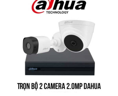 LẮP ĐẶT TRỌN BỘ 2 CAMERA QUAN SÁT DAHUA CCTV-B1A21P
