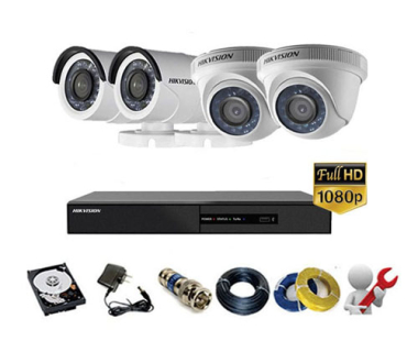 LẮP TRỌN BỘ 4 CAMERA QUAN SÁT CCTV - 2CE16D0T
